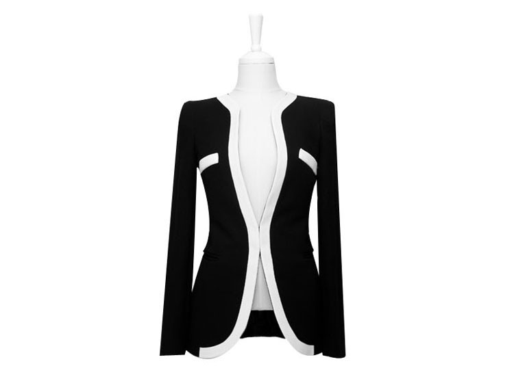 Brand Design Style Elegant Women White Black Office Blazers Single Button Jackets Ladies Long Sleeve Business Outfits Female bb