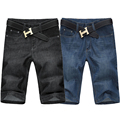Men Big Size 42 44 46 48 50 52 Black Denim Shorts 5XL 6XL 7XL Plus