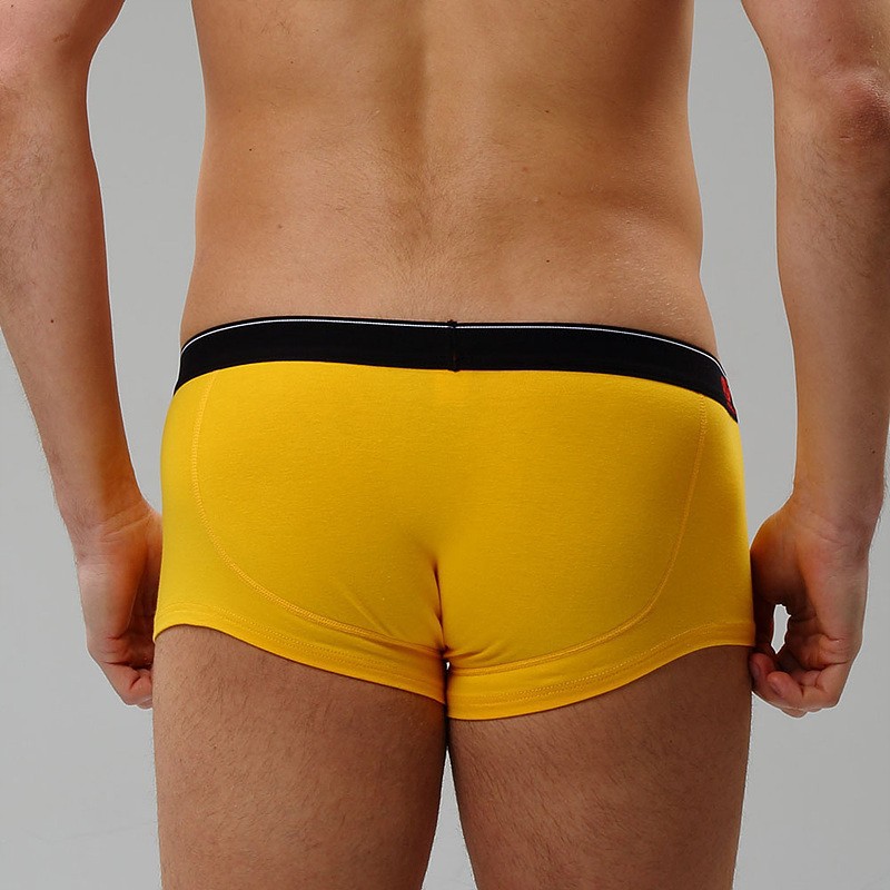 Manocean underwear men MultiColors sexy casual U convex design low-rise cotton solid boxers boxer shorts 7342 (19)