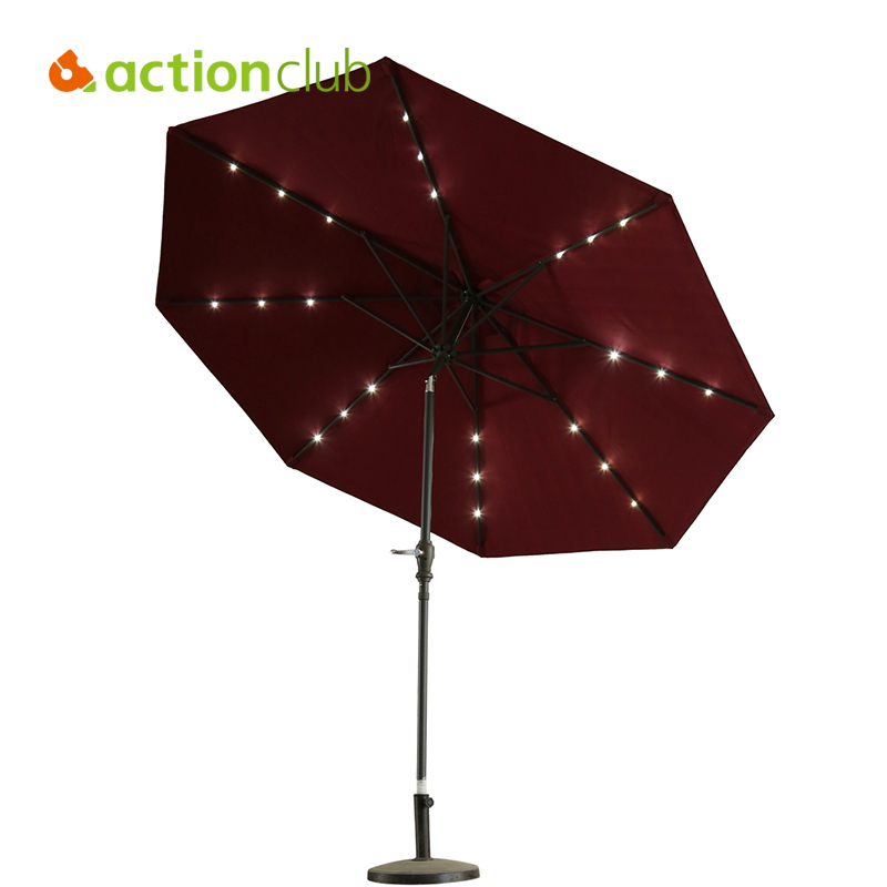 Actionclub Patio Umbrella With Solar Powered LED Lights Brand Outdoor Garden Patio Umbrella-Base not Included-(Fedex & 2-7 Days) Actionclub Patio Umbrella With Solar Powered LED Lights Brand Outdoor Garden Patio Umbrella-Base not Included-(Fedex & 2-7 Days)