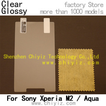 Clear Glossy screen protector protective film for Sony Xperia M2 S50H D2302 D2303 D2305 D2306 Sony Xperia M2 Aqua D2403 D2406