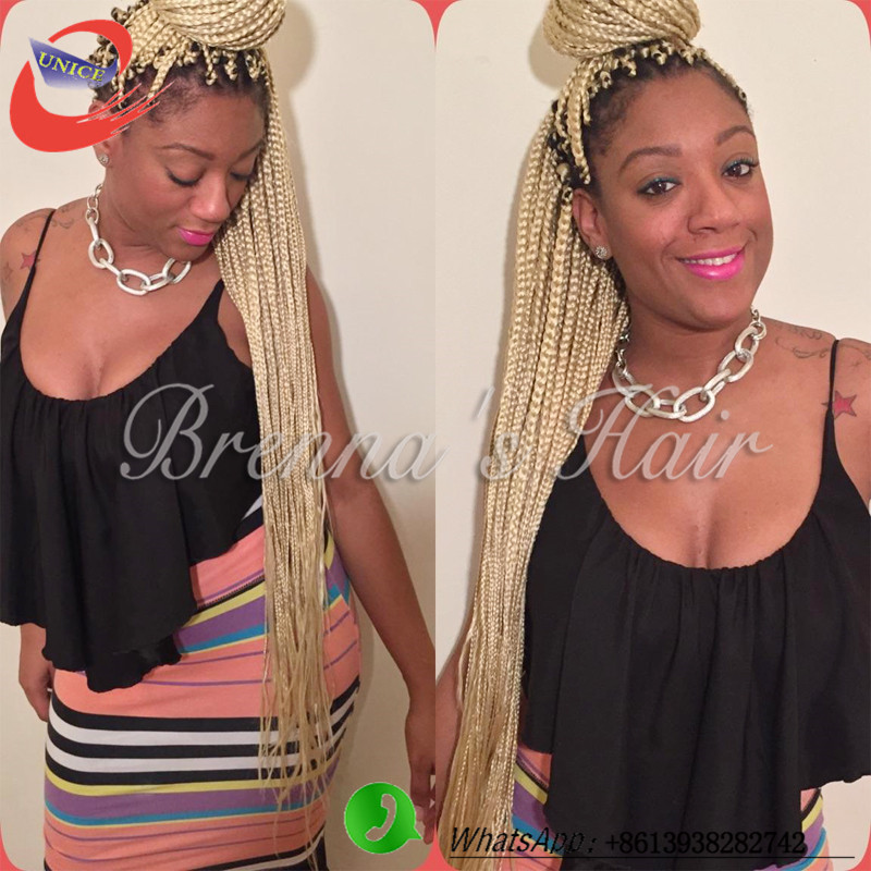 Blonde 613 box braid extensions synthetic braiding hair crochet box ...