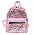 Fashion Women PU Leather Bling Backpack Mini Small Bag Sequins School Bags For Teenagers Girls