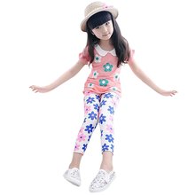 2016 new Spring Autumn Summer baby girls leggings girl candy color flower print kids pants children’s trousers