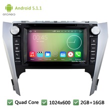 Quad core WIFI Android 5.1.1 2Din 8″ FM BT 1024*600 Car DVD Player Radio Stereo PC Audio Screen GPS For Toyota Camry 2012-2014