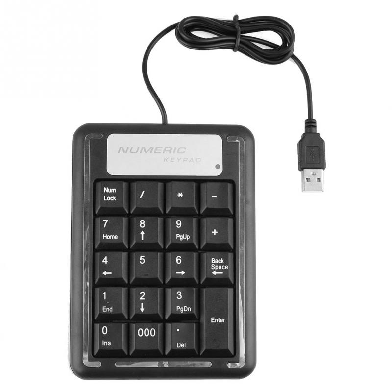 USB Portable Wireless Big Key Number pad Numeric Keypad 18 Keys Laptop