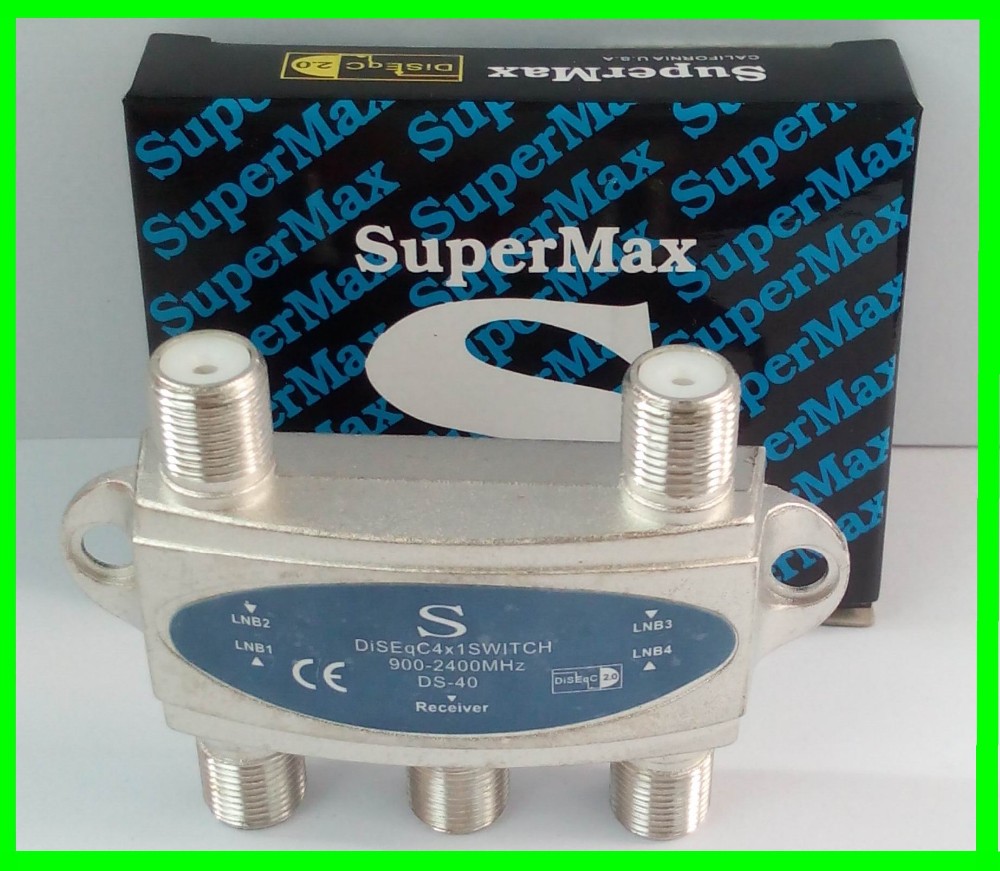 - USA Seller 900-2400MHz SuperMax 4x1 DiSEqC 2.0 Switch Lot of 5