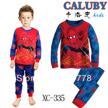 Hot Baby Boy’s Pajamas student long sleeve T shirt+pant children’s PJ  Casual 100% cotton kid’s Sleeping Sear 6pcs/lot