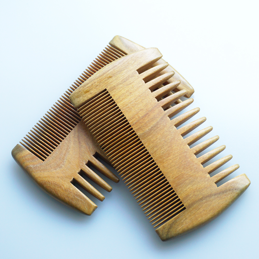 Wood Pocket Beard And Mustache Comb Double Side Fine Wide Tooth Hair Comb Natural Handmade 6297