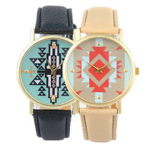 2015 caliente nueva moda impresión clásica de la PU piel mujer chica pulsera de cuarzo analógico relojes mujeres casual reloj digital del reloj de mujer