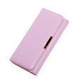Occident Style Trendy Casual Purse Women Fashion Stripe Long Wallet Magnetic Button Closure Ladies Designer New