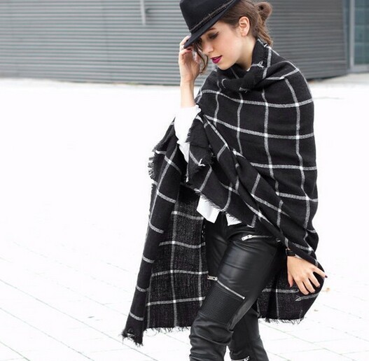 Ordinary packet 2015 za Scarf Women font b Tartan b font scarves font b Tartan b