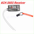 1pcs 2 4GHz S603 Digital Spread Modulation 6CH S603 Receiver For DX6i JR DX7 JR RC