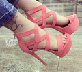 Made to order 2015 Handamde Women Shoes sandalias femininas 2015 women high heel gladiator sandals plataforma