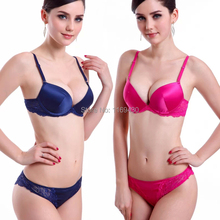 Free Shipping sexy bra brief sets bra sets silky underwear lace satin push up bras set women beauty lingerie brassiere japanese