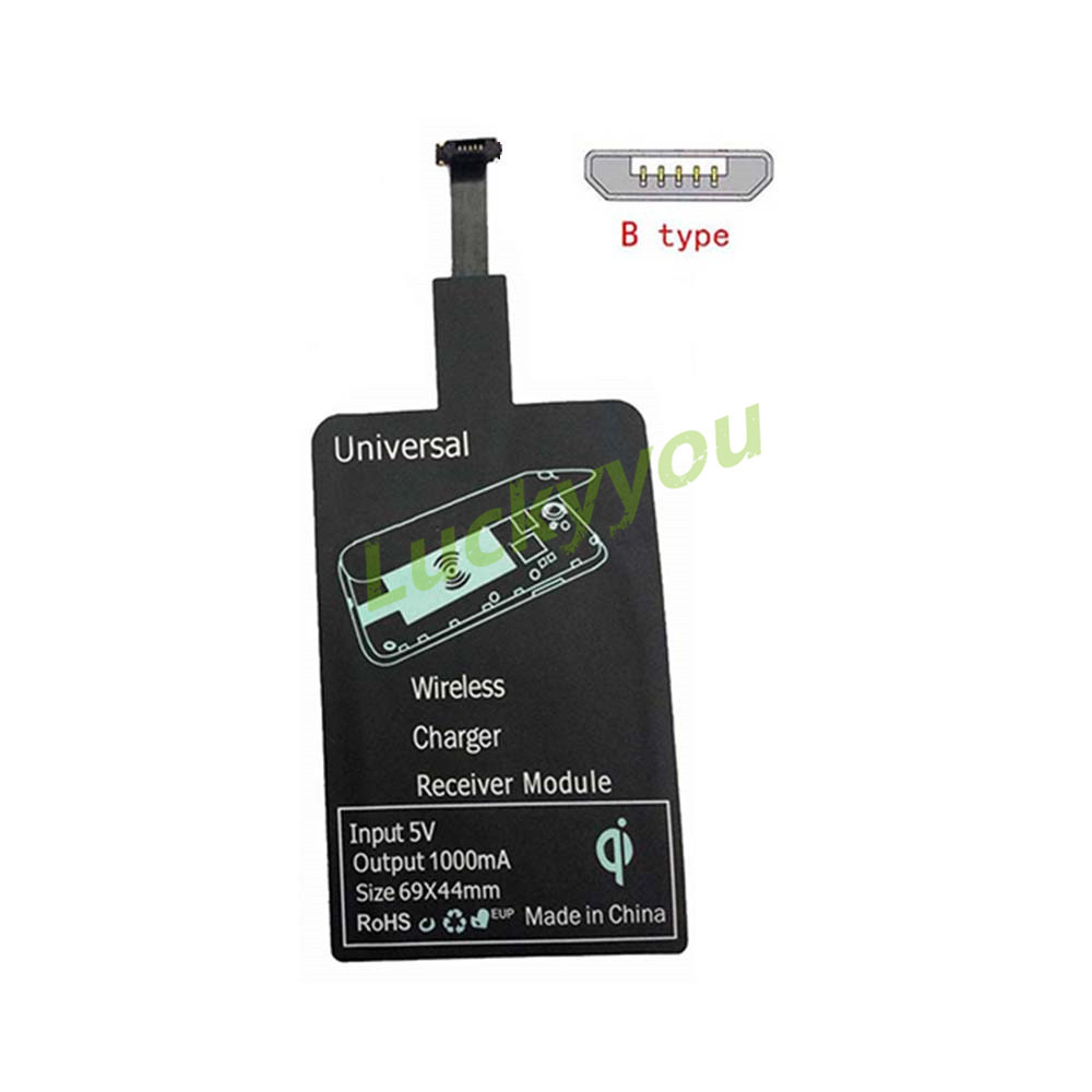 Universal Qi Wireless Charger Receiver Charging Adapter Receptor For Android Micro Usb Mobile B