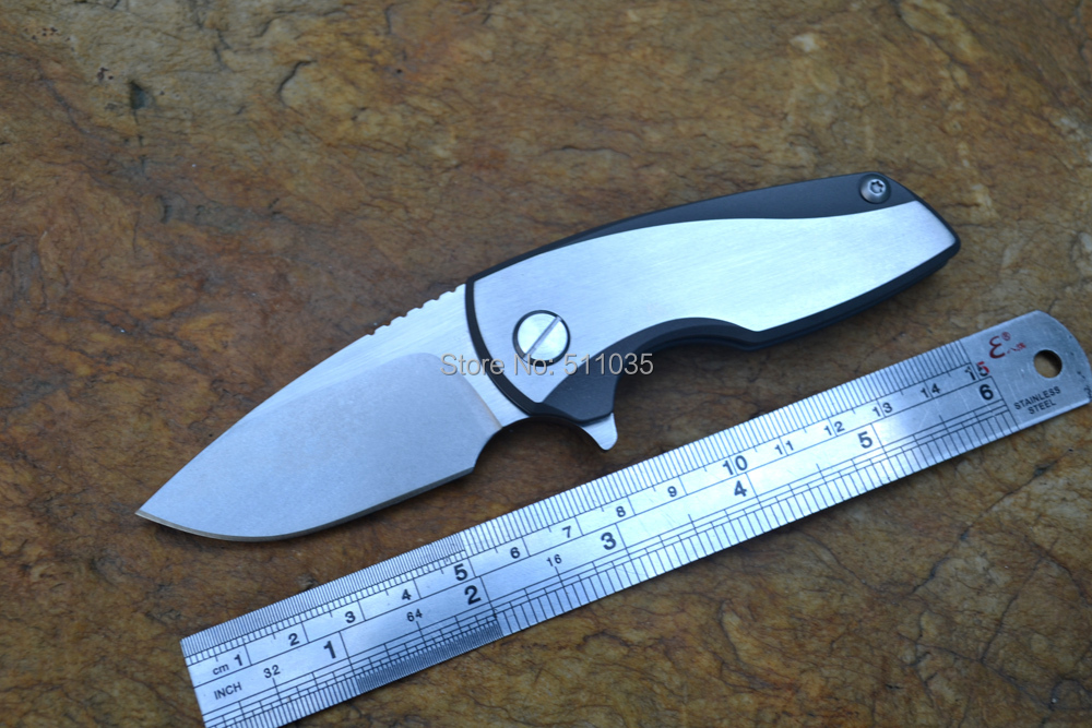 Anton Malyshev Gnome folding knife pocket outdoor knife D2 stainless steel blade Ti handle Survival hunting
