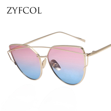 ZYFCOL Cat Eyes Women’s Sunglasses For Women Summer Style Vintage Sun glasses Woman Double-Deck Alloy Frame UV400 2016 New