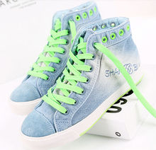Free Shipping Women Denim Shoes Fashion Canvas Shoes High Top Casual Shoes Size 35-39