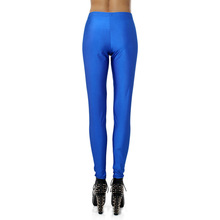 2015 New Sexy Royal Blue Women Sportswear Running Pants Tall Waist Exercise Trousers Transparent Leggings