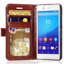Luxury PU Leather Wallet Case For Sony Z4 Flip With  Card Slot And Stand Design Phone Cover Mobile Accessories