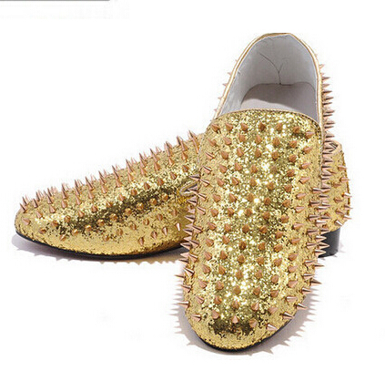 red and gold spiked louboutins - name brand red bottom heels