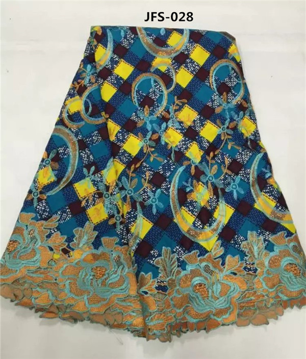 Newly fashion font b chequer b font design Wax Lace African Wax matching guipure lace fabric