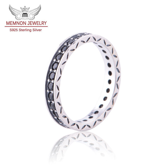 925 Sterling Silver jewelry Ring With Black CZ Fit Women Gifts ... 925 Sterling Silver jewelry Ring With Black CZ Fit Women Gifts ...