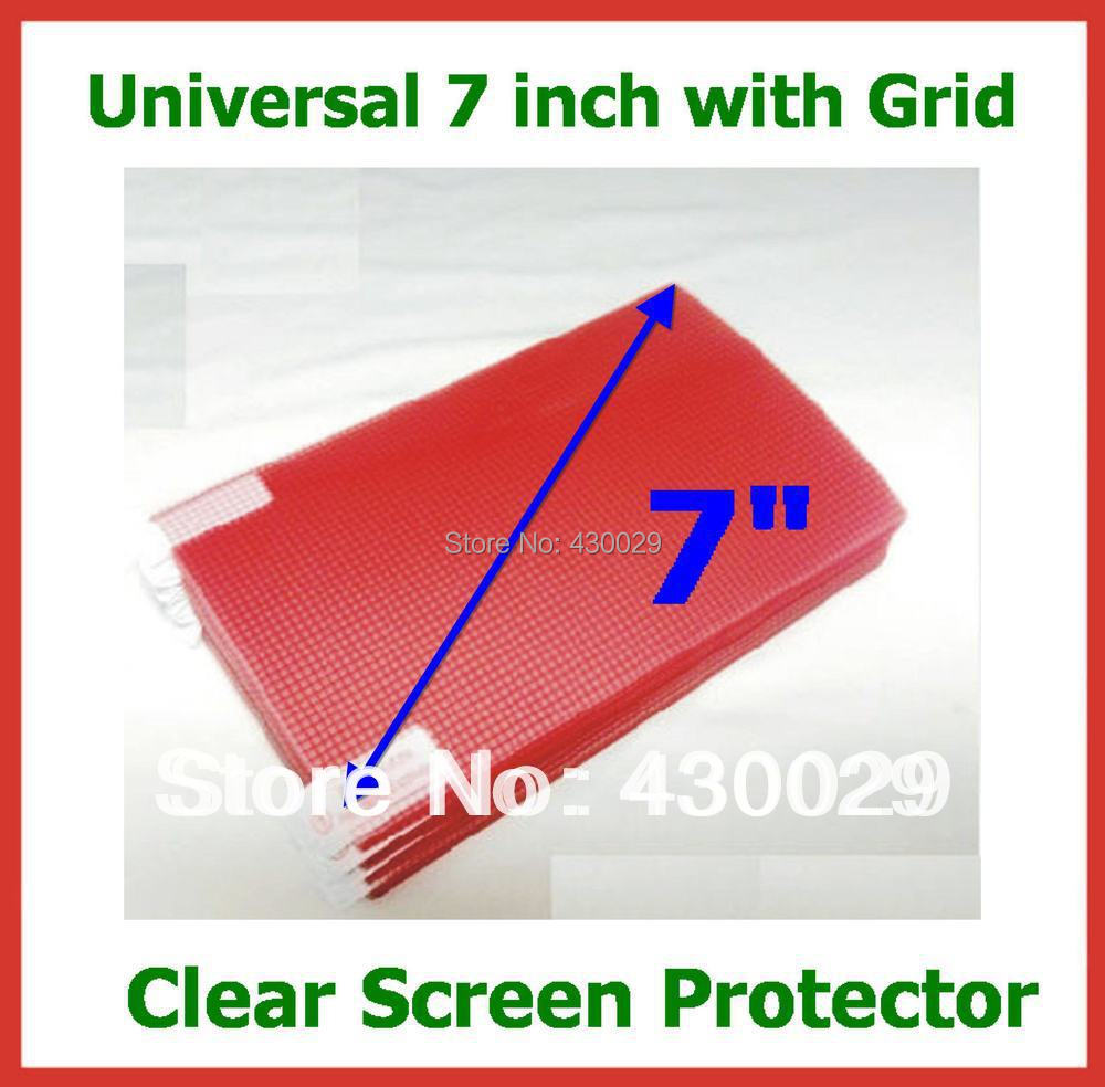 10pcs 7 inch Universal Clear Screen Protector with Grid Protective Film for Mobile Phone GPS MP3