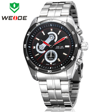 Nuevo WEIDE Mens reloj deportivo de acero lleno de cuarzo relojes japón Original militar del estilo del negocio del reloj hombre reloj