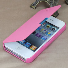 Black White Magnetic Pouch Flip Leather Hard Skin Case Cover Protect iPhone 4 4S Case iphone