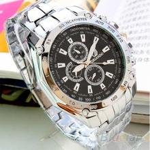 Hot Sale Luxury Fashion Men Stainless Steel Quartz Analog Hand Sport Wrist Watch Watches 1DDY