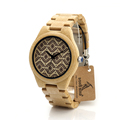 BOBO BIRD I28 Naturally Hypoallergenic Minimalism Luxury Simplicity Bamboo Wooden Watches With All Wood Bamboo Straps