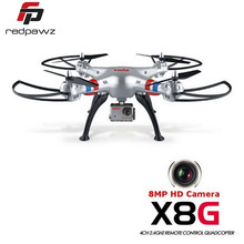 2016 Newest Drone Syma X8G 4CH RC Quadcopter RTF 2.4G 6 Axis Gryo Headless Mode with 5.0 MP HD Camera RC Helicopter 3D Flip