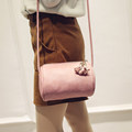 Chic Cylindrical Small Bag Women Retro Simple MINI Shoulder Bag Cute Tassels Ornament Solid Color Barrel