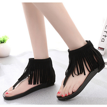 Summer new Women sandals flat tong femme sandales comfortable leisure wild fringe sandals sandalias flecos ladies shoes