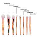 8pcs Honeycomb Makeup Brush Set Pro Foundation Powder Blush Contour Concealer Eyeliner Eyeshadow Eyebrow Lip Brushing