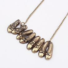 2015 Europe and America Fashion Vintage Punk Personality Shoes Shape Pendant Necklace Jewelry For Women Cheap Wholesale PT33