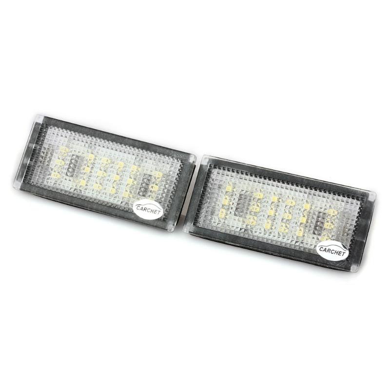 2 x CARCHET White 18 LED 3528 SMD License Plate Light Lamp