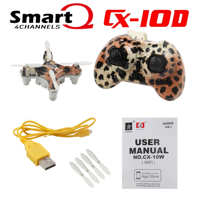 Новый Горячий Мини Drone CX-10D CX10D 2.4 ГГц 4CH 6-осевой Гироскоп Micro Вертолет RTF Quadcopter Cheerson CX10 CX10W обновления