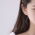 Star earrings tassel ear wire female s925 silver long section of South Korean temperamen t sweet