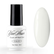 YaoShun gel nail polish White color French Manicure soak-off LED UV gel polish 8ml long-lasting up to 30 days