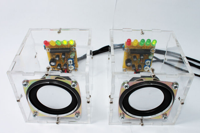 High Quality Speaker Kit Diy Promotion For Diy Kits Suite Amplifier Mini Speakers Audio Indicators Electronic Production