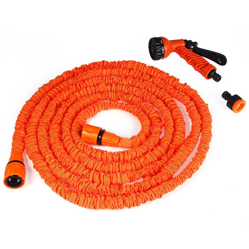 50FT Expandable Magic Garden Hose Water for Yard and Car Pipe Watering Plastic Connector With 7