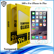 10pcs/lots 0.2mm Not Full Cover Tempered Glass for iphone 6 plus Screen Protector cristal templado Film glass iphone 6s Plus
