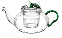 1 heat resistant glass teapot 6 double wall tea cups 7pcs set
