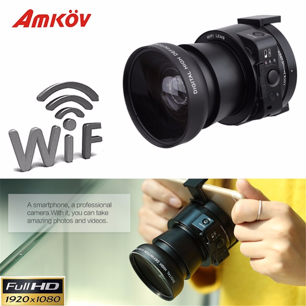 AMKOV  OX5     Wi-Fi   Full HD 1080 P 20MP 4X 5X    