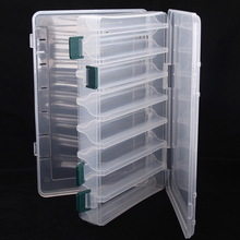 plastic portable fishing tool accessory box,27cm*18cm*4.7cm,Fishing Lures Hooks Baits Plastic Tackle Box BX-009-T Trulinoya