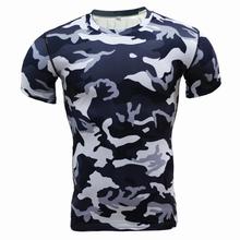 2016 Summer Style Camouflage Compression Shirt Fitness Men Flash Camo T Shirt Bodybuilding Crossfit Training Running Tights