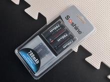 4pcs 100% Original Soshine 700mAh 14500 battery 3.2V LiFePO4 AA Rechargeable Battery with Battery Box battery connector